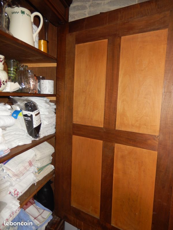 Armoire style Louis Philippe - une porte miroir - noyer ? Massif (image 5)