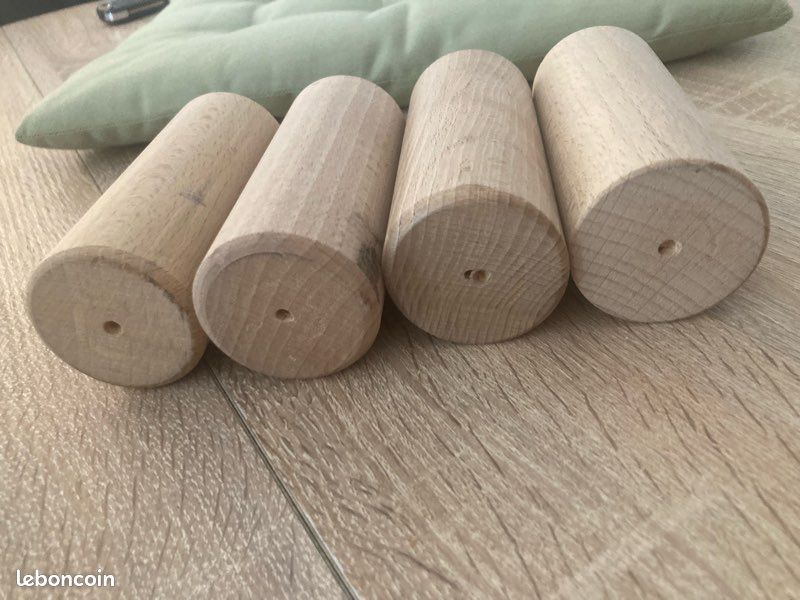 Pieds de lit en bois clair 12cm (image 3)