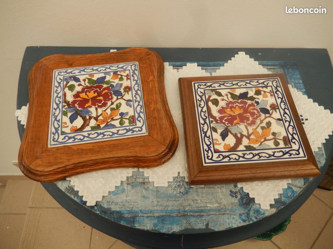 2 dessous de plat "Pivoines " Gien au choix (image 1)