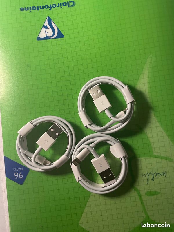 3 chargeurs iPhone neufs (image 2)