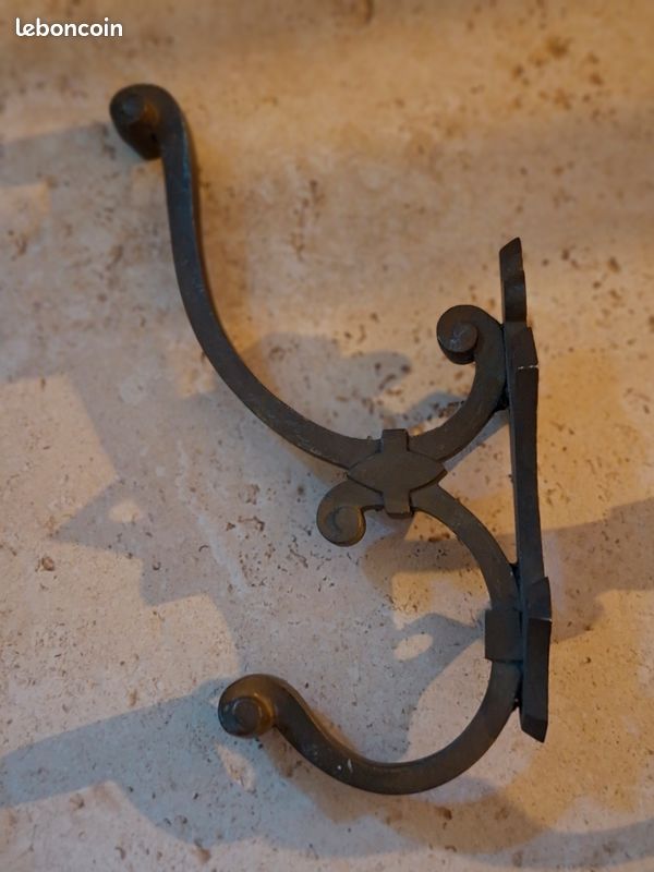 3 patères anciennes de porte bronze laiton (image 5)