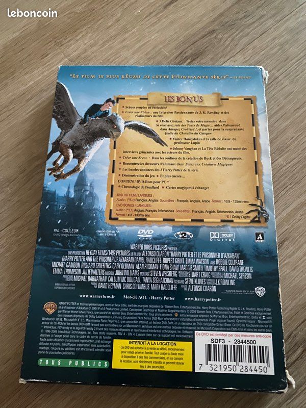 DVD – Harry Potter et le Prisonnier d’Azkaban – Édition Collector Double DVD (image 4)