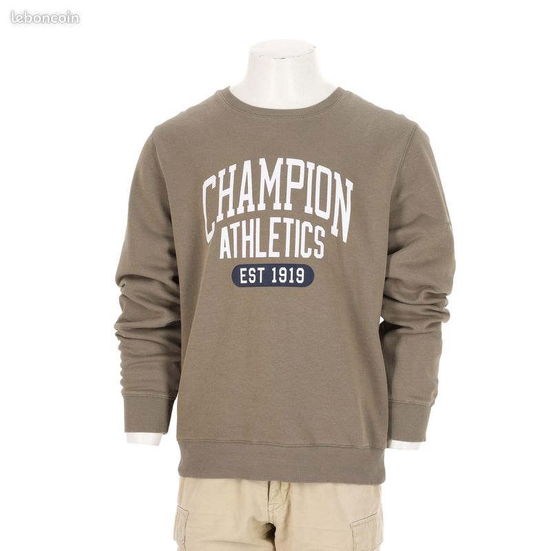 Champion Sweat Homme Taille XL Kaki #QWE7541 (image 1)