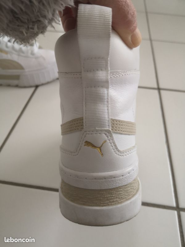 Baskets PUMA Wayze Wedge Blanches et Beige Gold (image 4)
