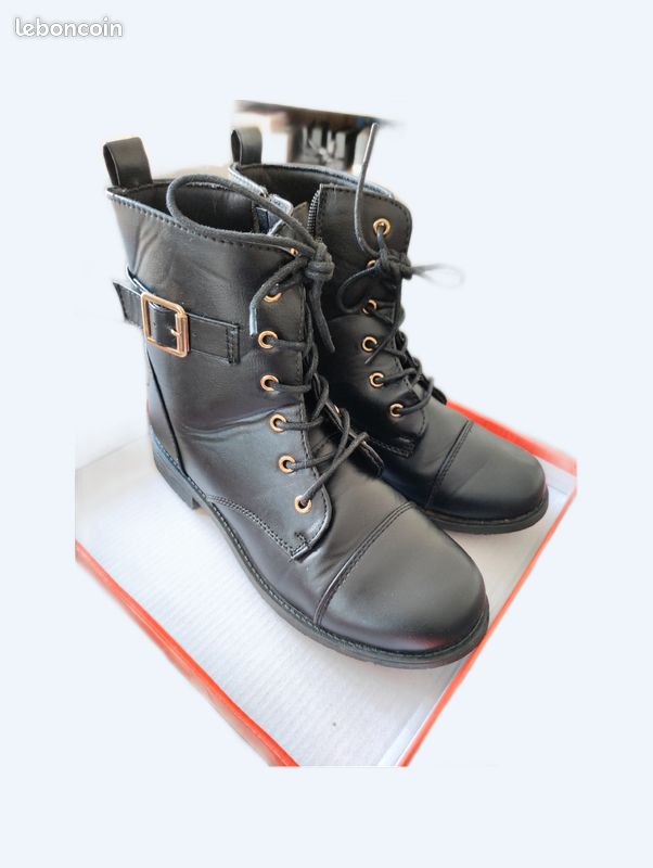Bottines noires neuves T35 (image 1)