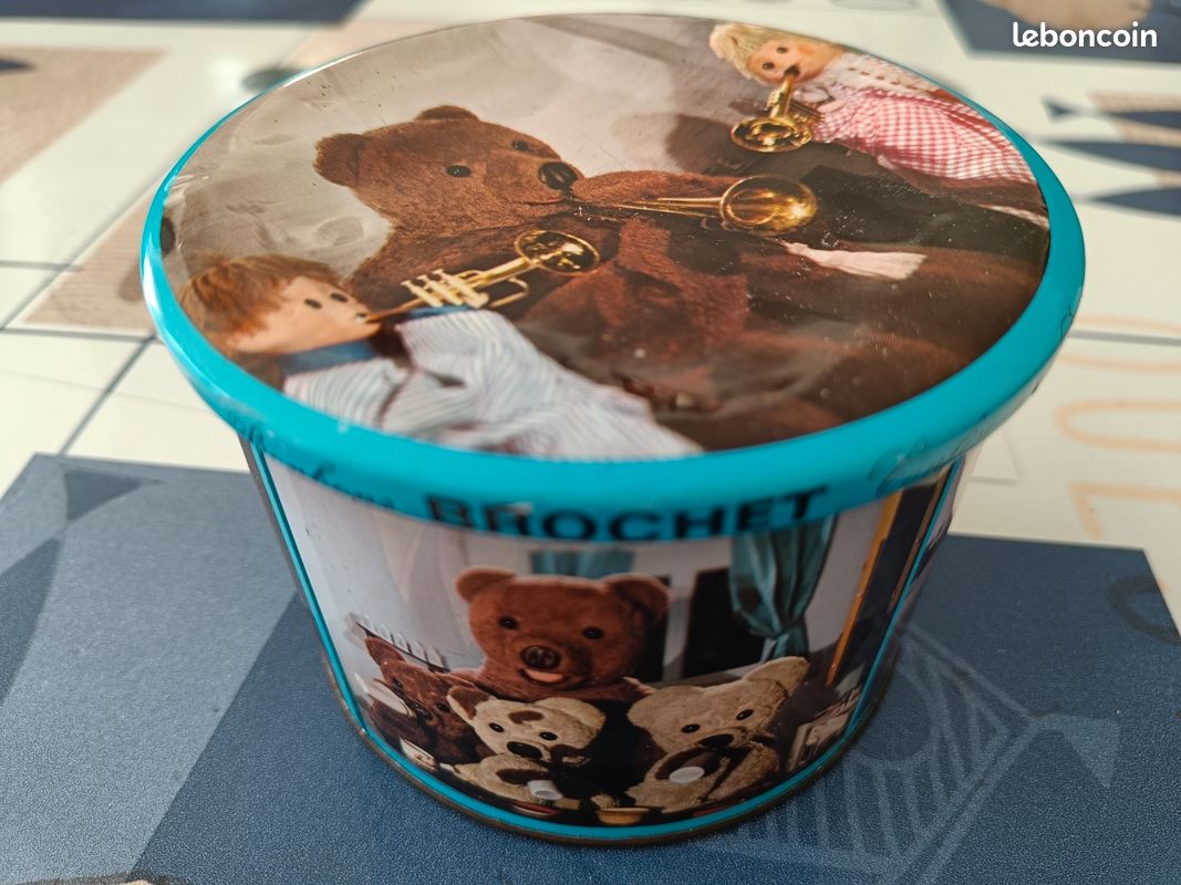 BONNE NUIT LES petits - Boite à Bonbons en Métal - Brochet 1960 nounours 2 EUR 30,00 - FR