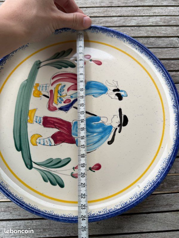 Assiette décorative bretonne, faïence Pornic (image 8)