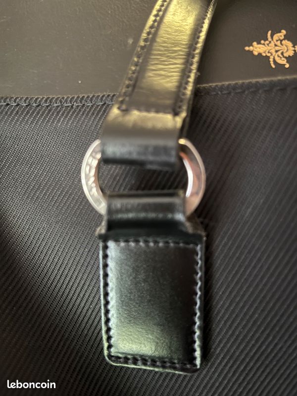 Sac cuir et tissu Lancel (image 2)
