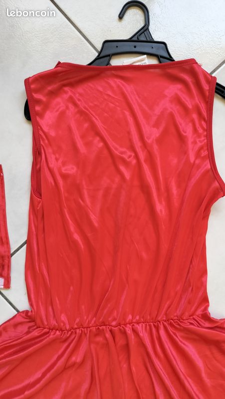 Costume pom pom girl cheerleader rouge taille unique (image 5)
