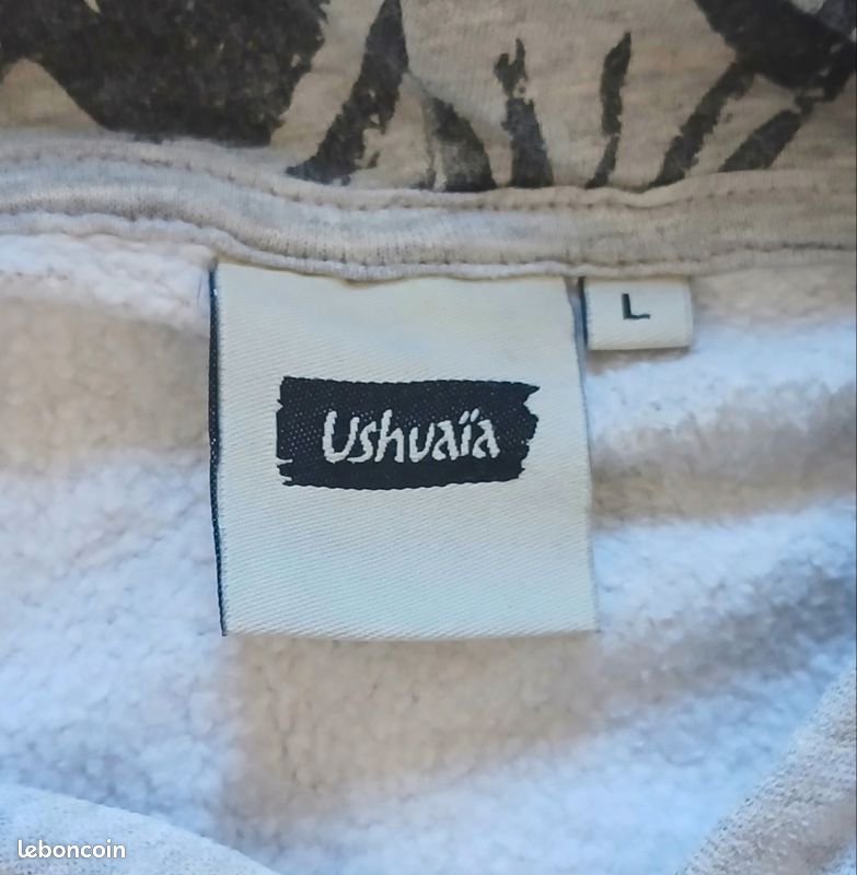 Sweat à capuche Ushuaïa "Le monde vous attend" | Taille L (image 7)