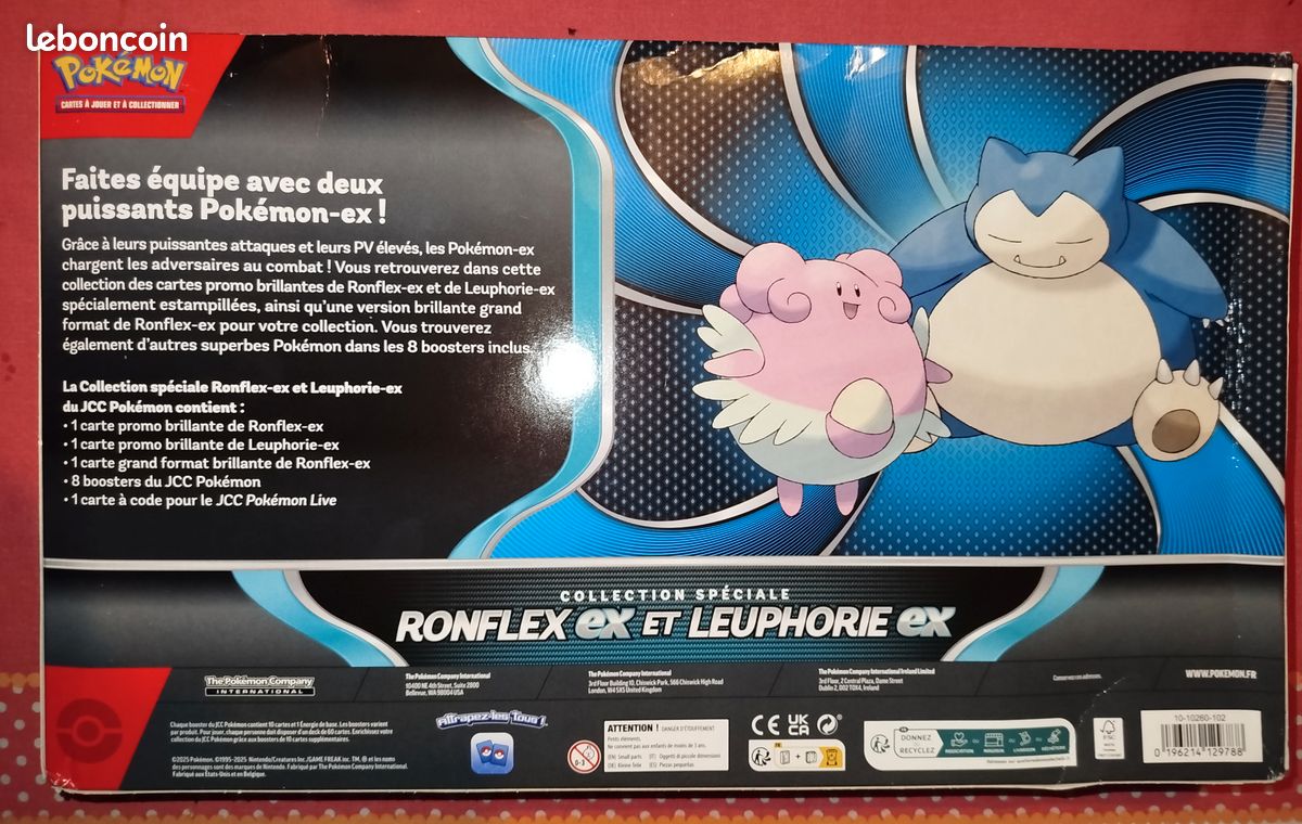 Collection Spéciale Pokémon Ronflex-ex Et Leuphorie-ex – 2 Cartes Promo Brillantes + 1 Carte Grand Format Brillante + 8 Boosters – Cartes Pokémon-ex Puissantes