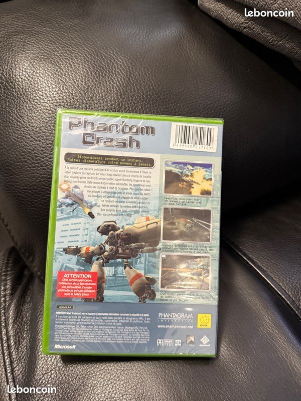 Jeu Xbox Phantom Crash - Neuf Sous Blister, édition PAL, Sorti En 2002, Genre Combat