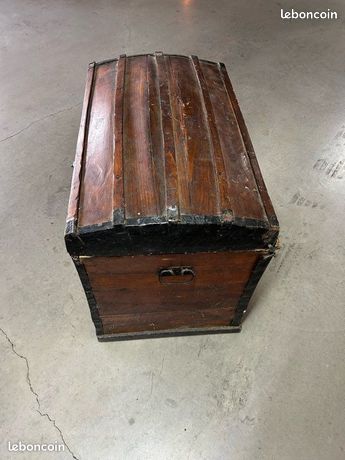 Ancienne malle de voyage, coffre en bois vintage S.G. | Kaufen auf Ricardo