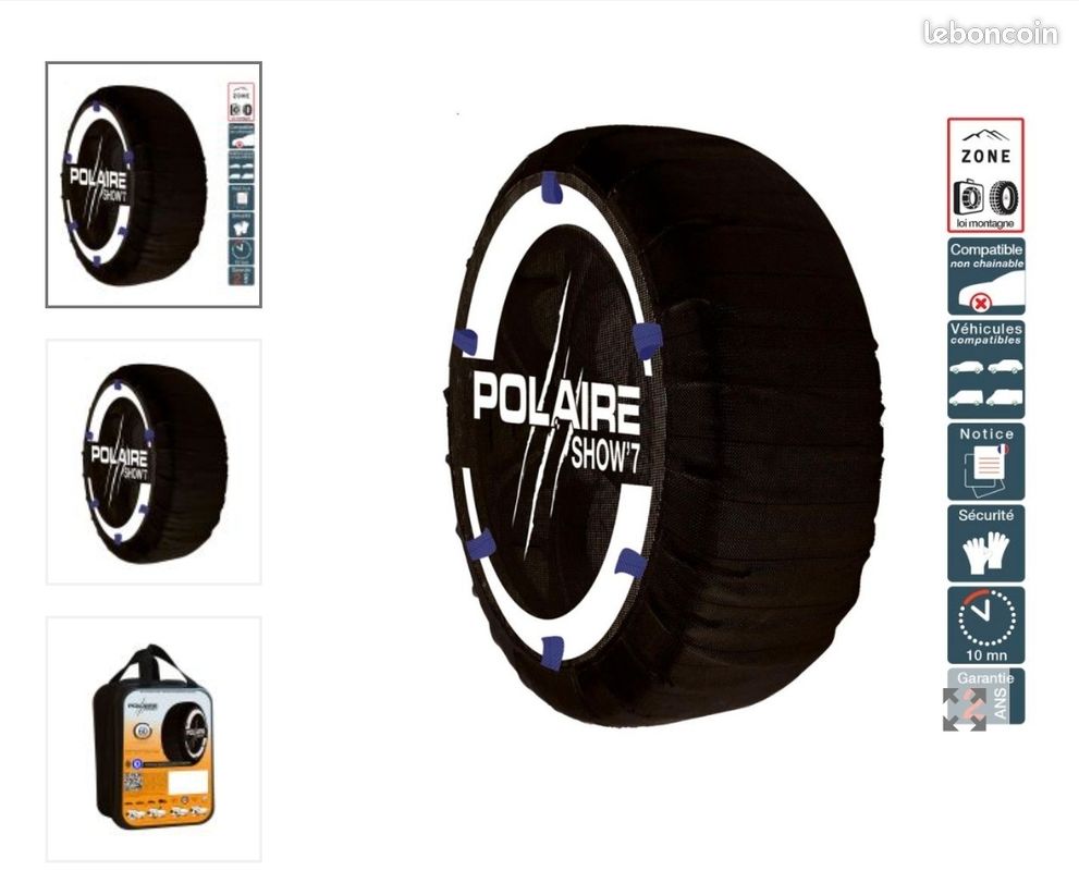 Chaines neige textiles polaire show Équipement auto