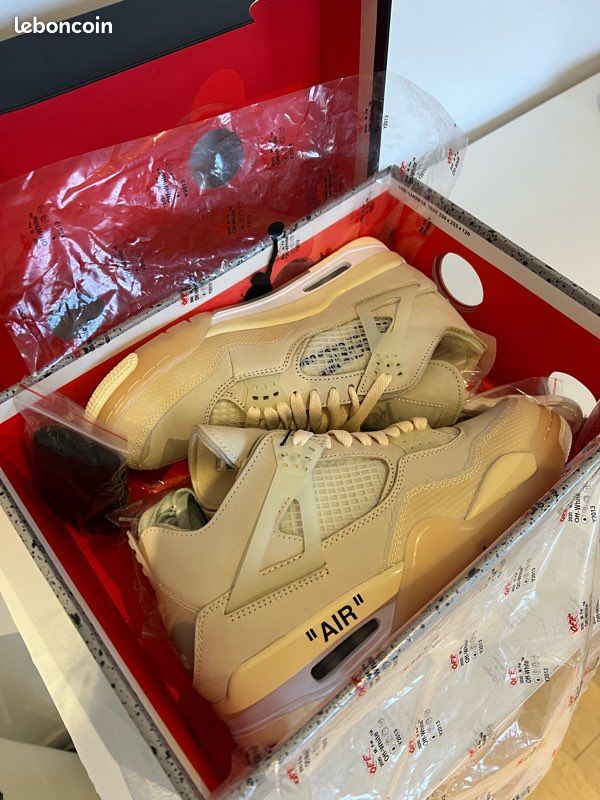 Off-White x WMNS Air Jordan4 Retro SP « Sail » Taille