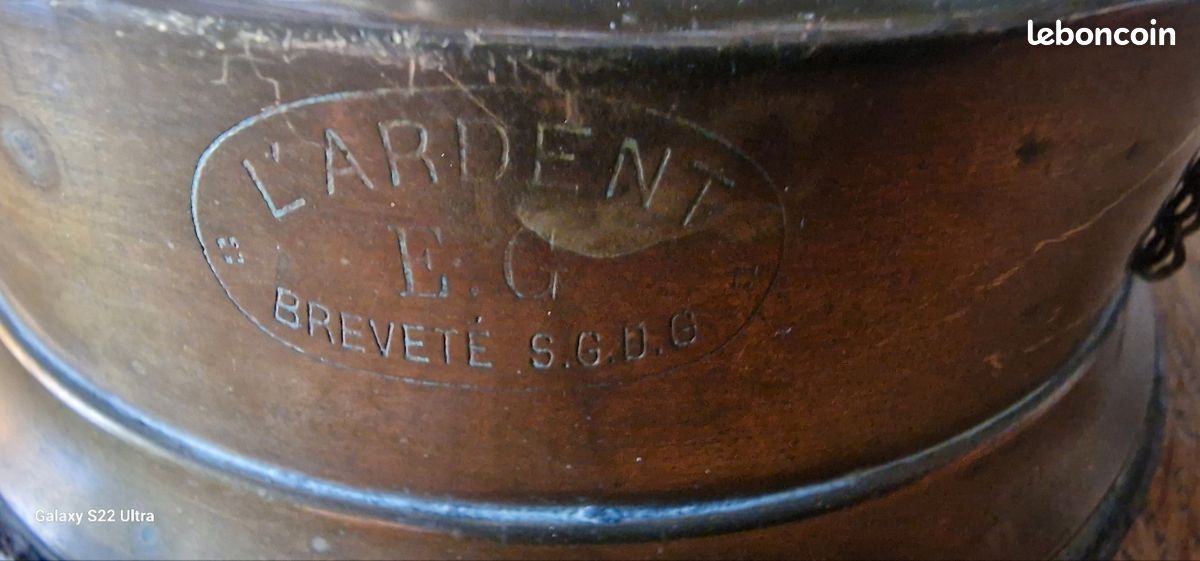 Rechaut en cuivre,"L'argent EG" (image 7)