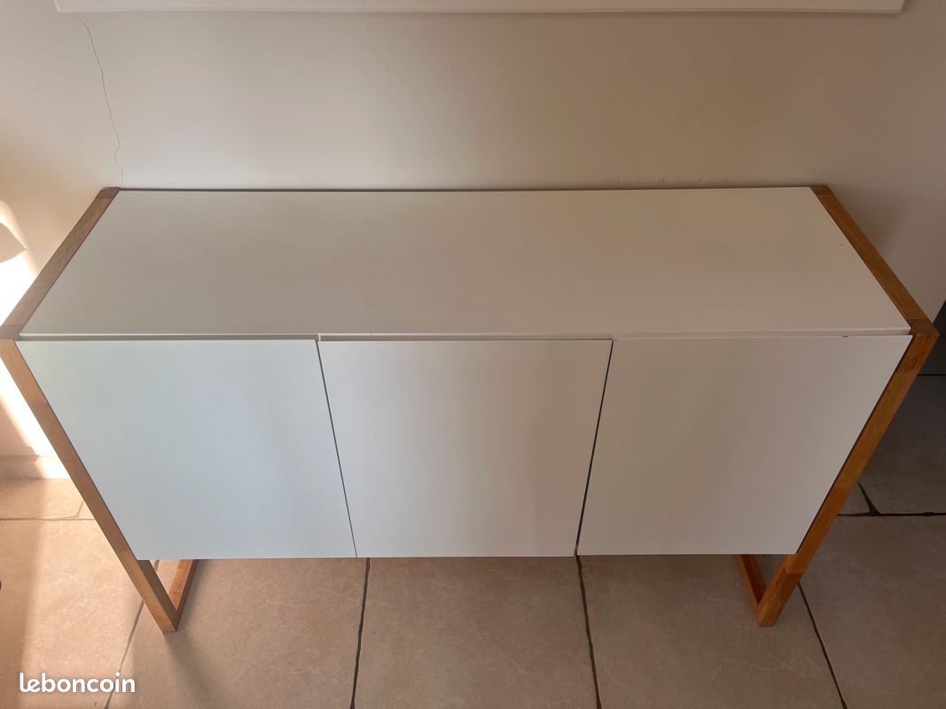 Buffet blanc et bois (image 2)