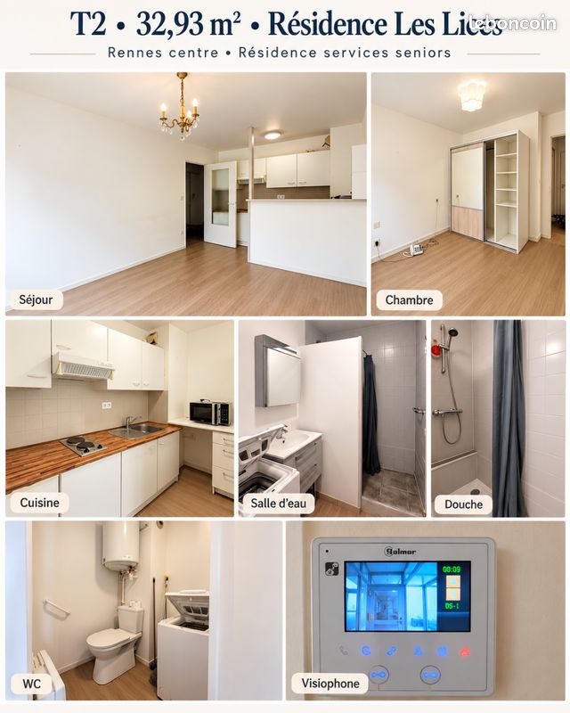 Appartement 2 pièces 33 m² · à Rennes · 33 m² · 1 450 €/mois
