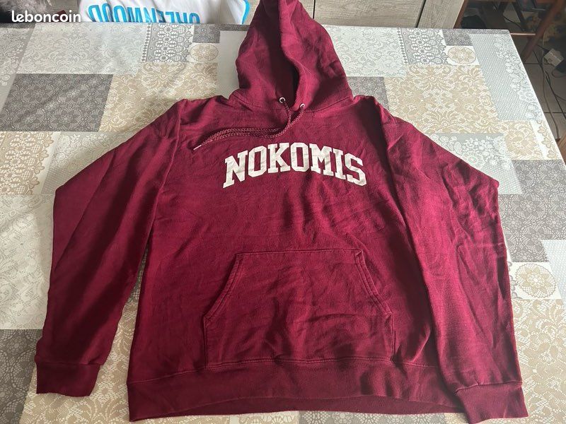 Sweat à Capuche Vintage Hanes "Nokomis" - Bordeaux (image 2)