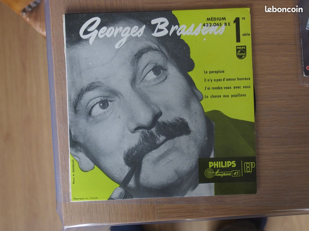 GEORGES BRASSENS 1ère série LE PARAPLUIE 45T EP BIEM PHILIPS 432.065 (image 1)