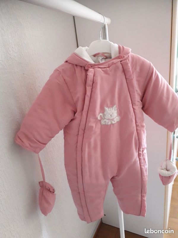 Combinaison doudoune rose 2 ans marque Baby Club C&A (image 1)