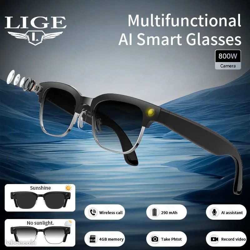 Lunettes Intelligentes SIKE Avec Caméra HD, Traduction Et Bluetooth - Neuf Sous Emballage