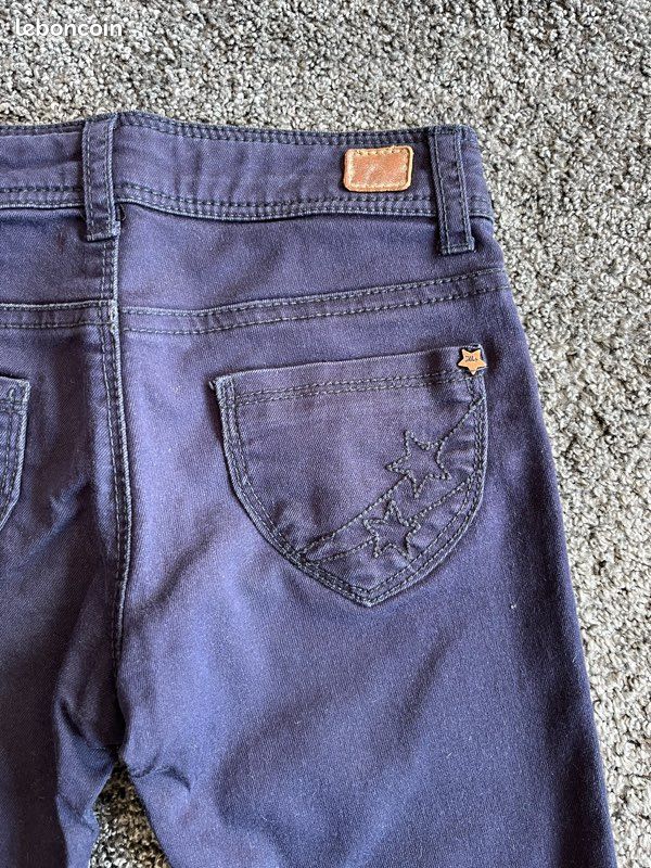 Pantalon slim fille bleu marine IKKS 5 ans (image 4)