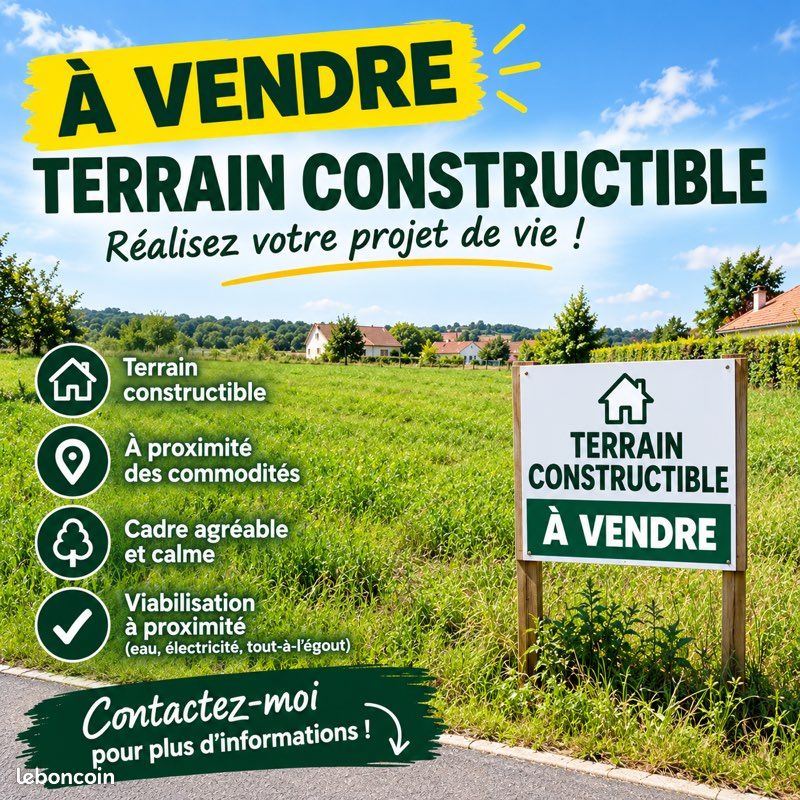 Terrain 1000m² · à Morannes sur Sarthe-Daumeray · 77 000 €