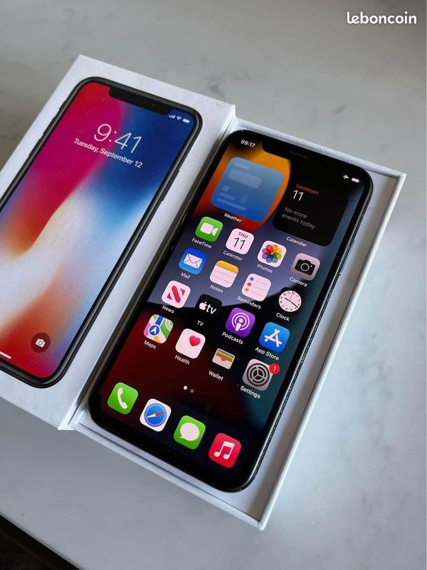 IPhone X avec accessoires et garantie (image 1)