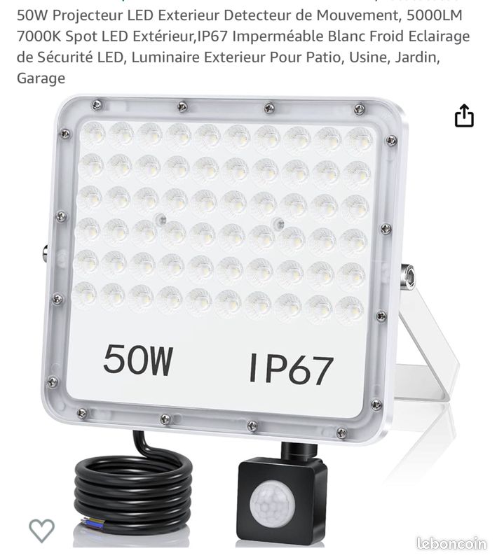 Lampe a détecteur de mouvement (image 1)