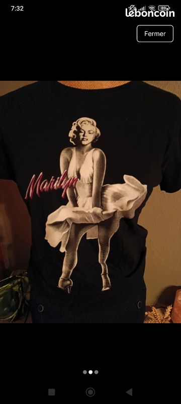 Tee shirt rétro rockabilly Pin up Marilyn Monroe (image 2)