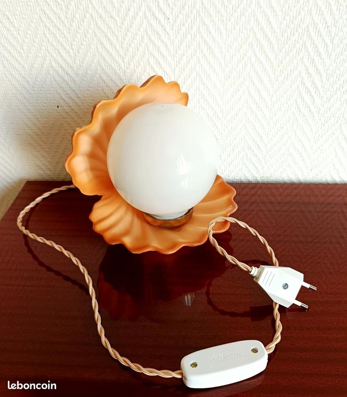 Lampe coquillage vintage 1980 (image 6)