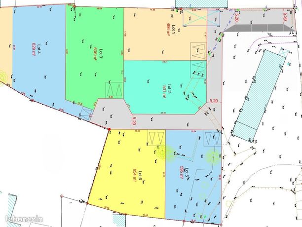 Terrain 496 m² Mésanger