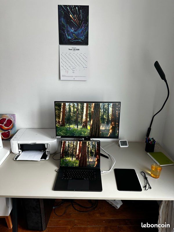 Bureau Ikea Trotten gris 160x80 (image 1)