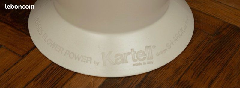 Kartell MISS FLOWER POWER VASE STARCK blanc valeur 650 Engeni Quitllet TB Etat (image 2)