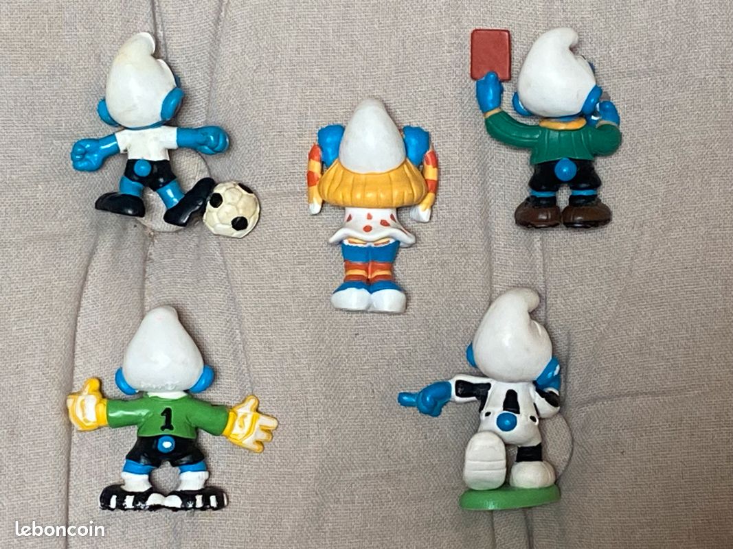 Lot De 5 Schtroumpfs Schleich – Puffi, Pitufo, Schlumpf – Figurines De Collection