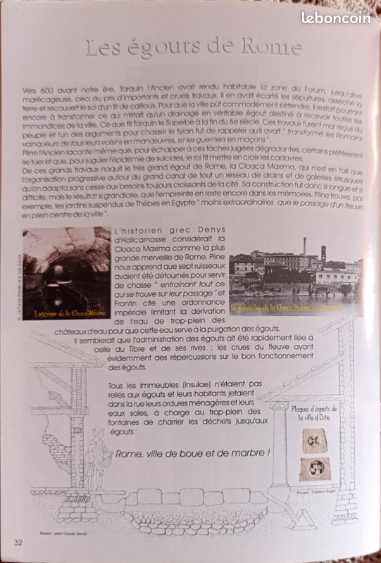 Livret en bon état L'eau dans l'antiquité romaine De aqua in vita romanorum (image 9)