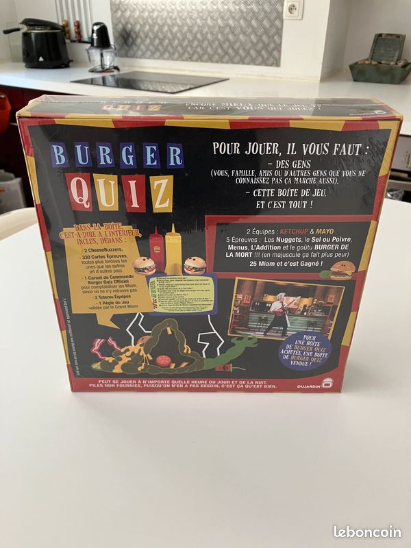 Dujardin – Burger Quiz – Jeu de société – Jeu télévisé – Répondez a Dujardin – Burger Quiz – Jeu de société – Jeu télévisé – Répondez a