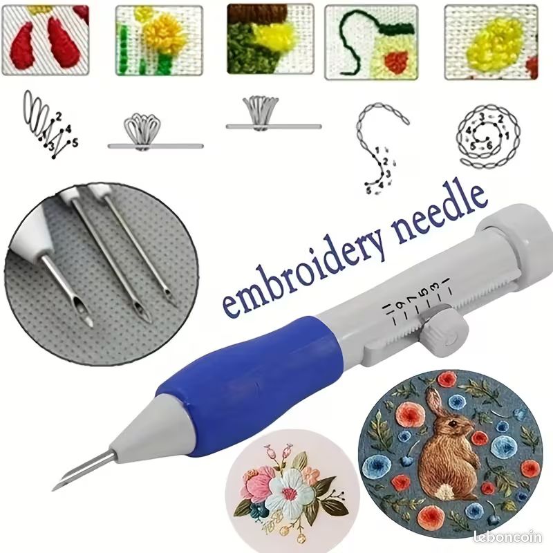 Kit De Poinçonnage Et Broderie – Aiguilles De Couture – Stylo à Punch Needle – Neuf