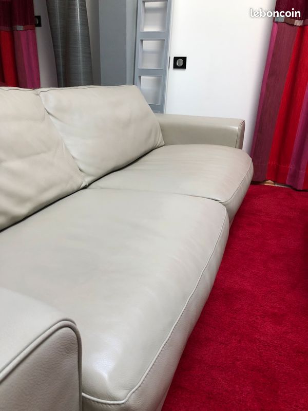 Canapé et fauteuil cuir Roche Bobois (image 3)