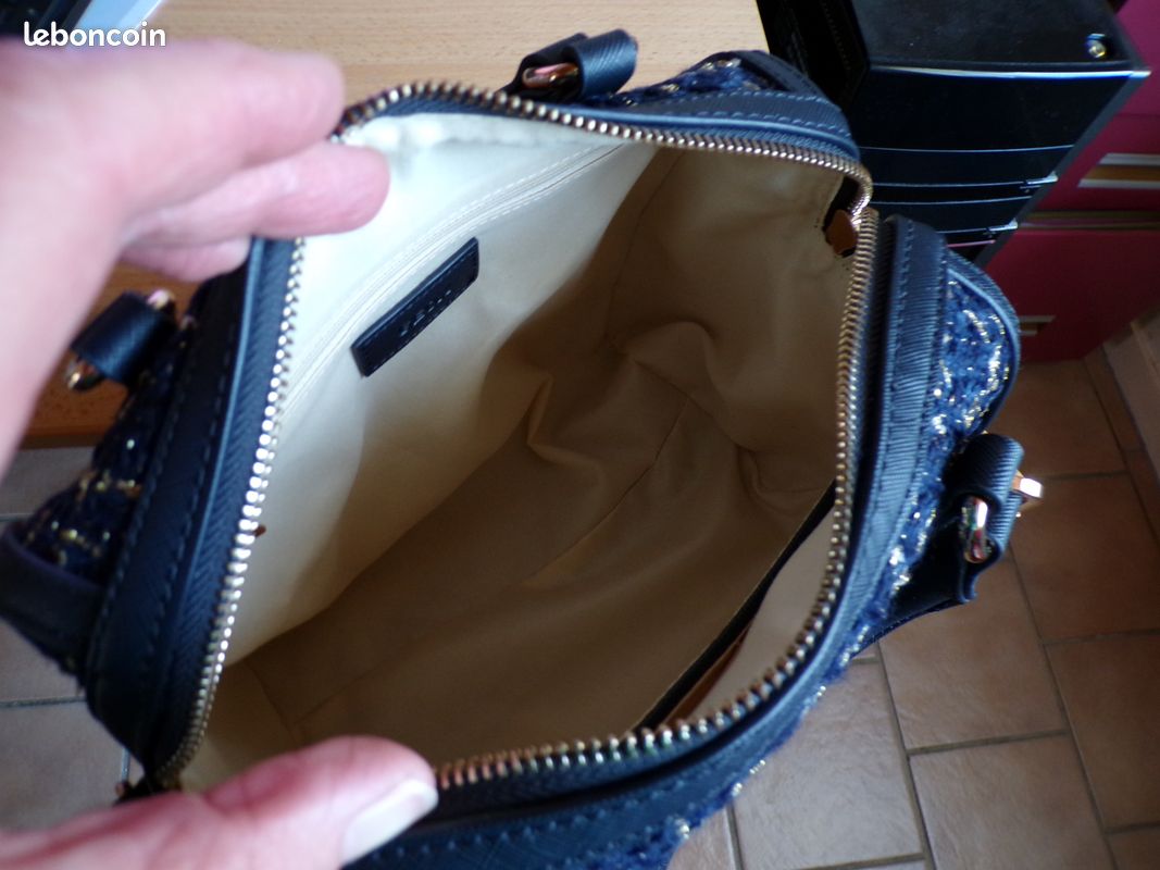 SAC A MAIN GEOX bleu marine/doré (image 3)