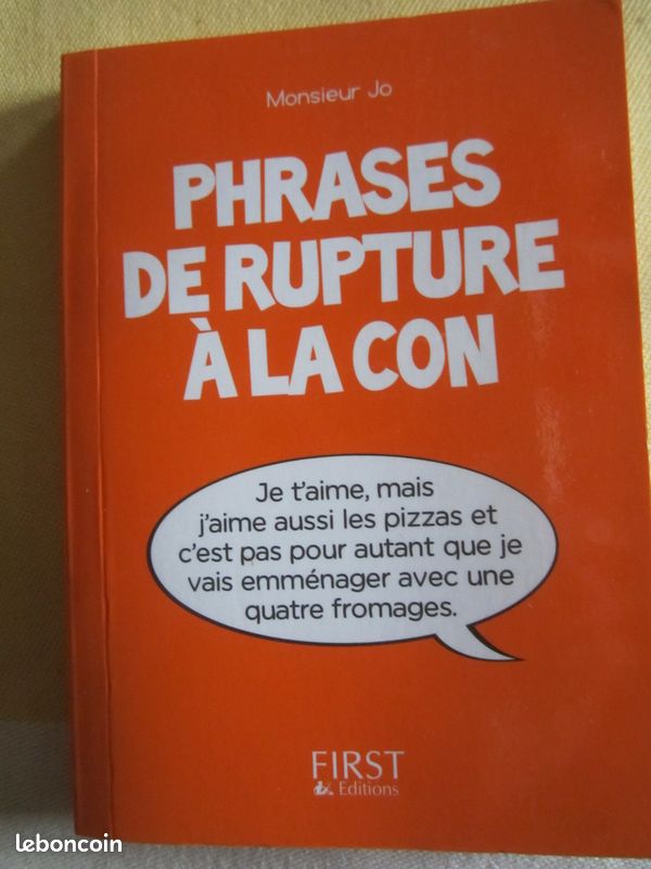 Petit livre : Phrases de rupture à la con de Monsieur Jo (image 1)