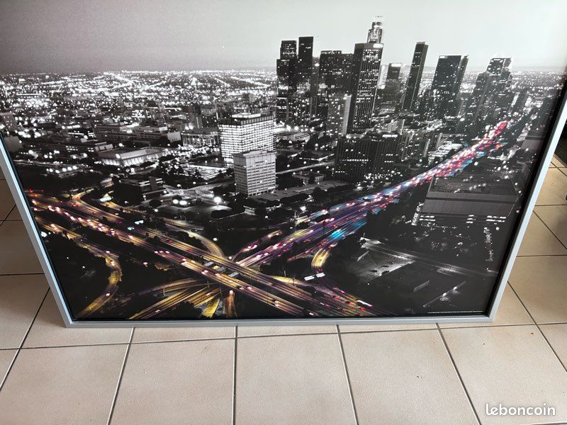 Tableau Déco New York 5 Pièces Sur Toile - Format 100x50 Cm, Impression Haute Qualité, Prêt à Accrocher