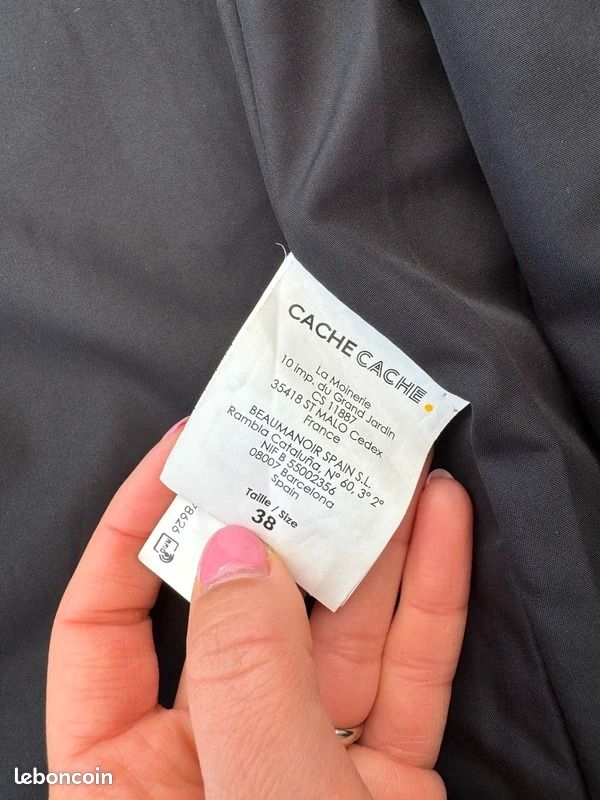 Manteau style Trench Gris - CACHE CACHE - Taille 38 - NEUF (image 7)