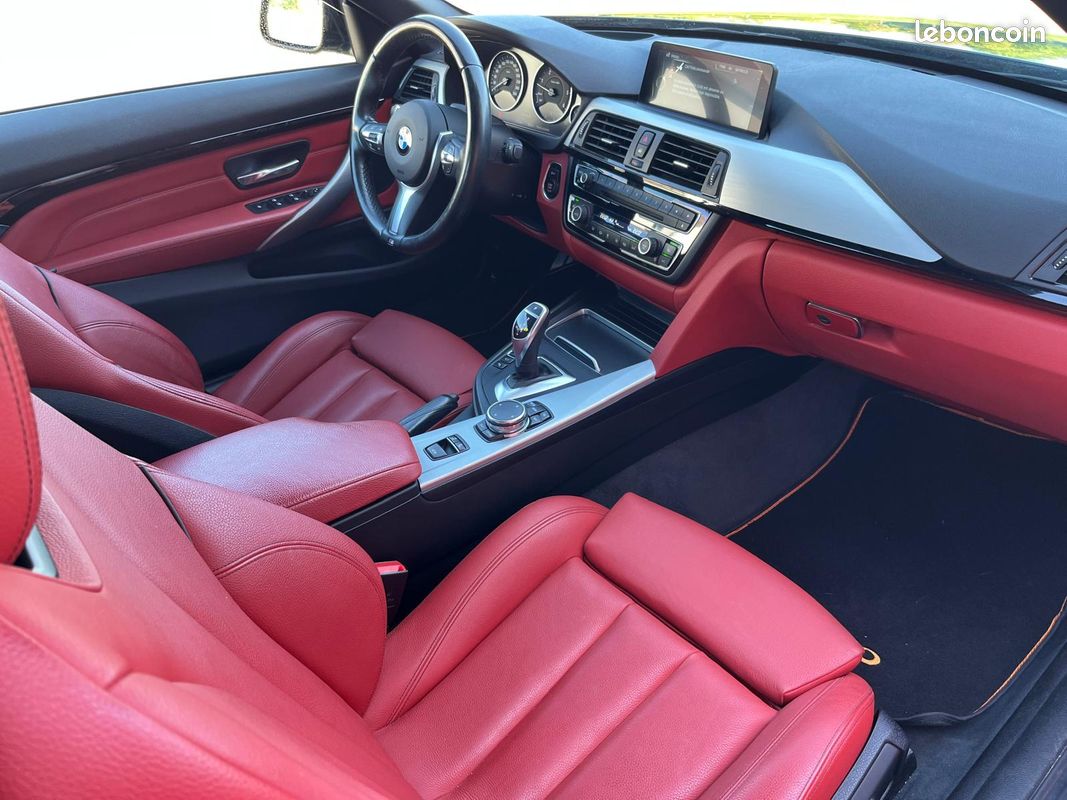 BMW SERIE 4 CABRIOLET 3.0 435 D 315 M-SPORT XDRIVE BVA + affichage tete haute + sieges elec a memoire (image 14)
