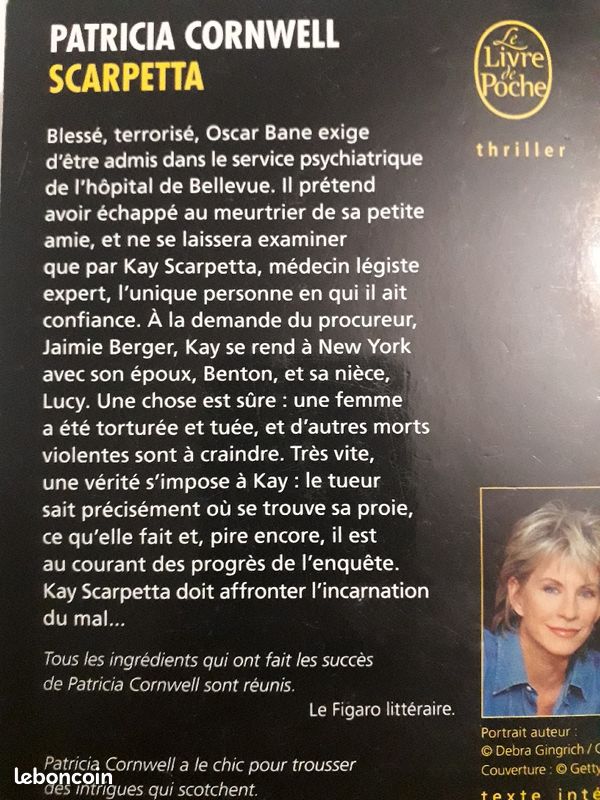 Livre - PATRICIA CORNWELL - Scarpetta (image 3)