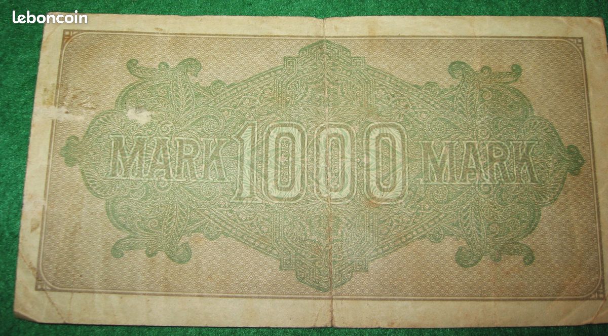 1000 reichsbanknote septembre 1922 MK tb+ (image 2)