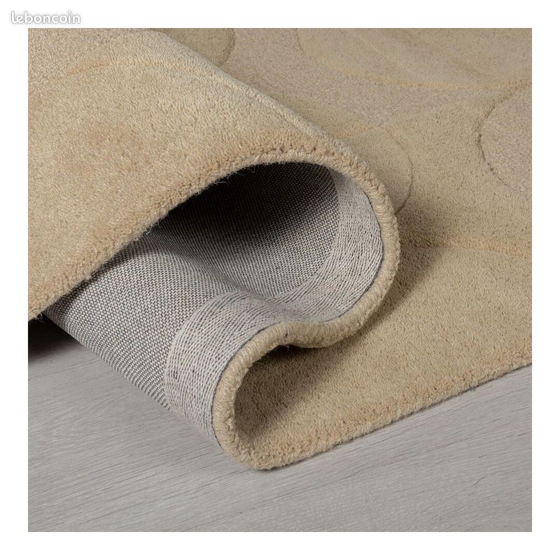Tapis géométrique en laine design rectangle Gigi Beige 120x170 (image 5)