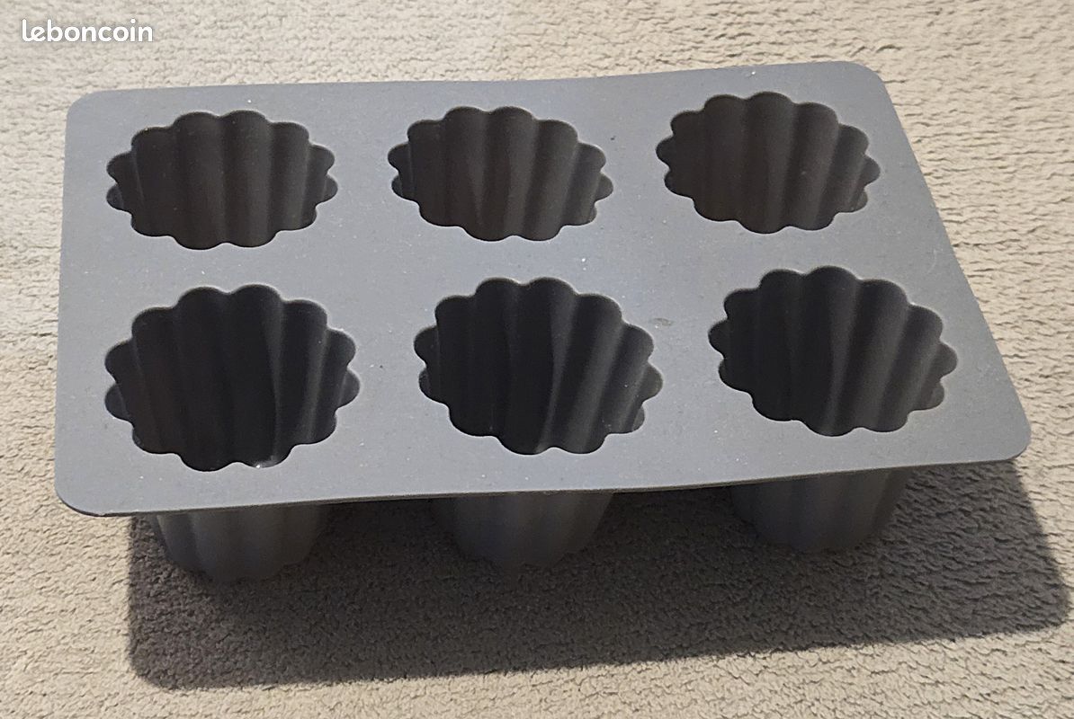 Moule silicone pour 6 grands canelés (image 1)
