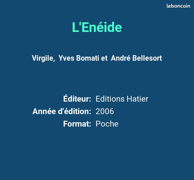 L'Enéide - Virgile, Yves Bomati et André Bellesort (image 2)